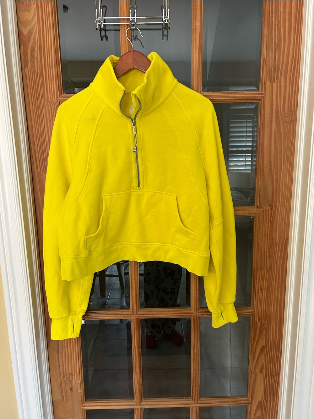 Lululemon Scuba Oversized Funnel Neck Half Zip Sonic Yellow Size M/L